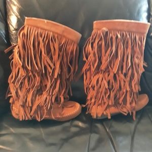 Fringe Brown Boots